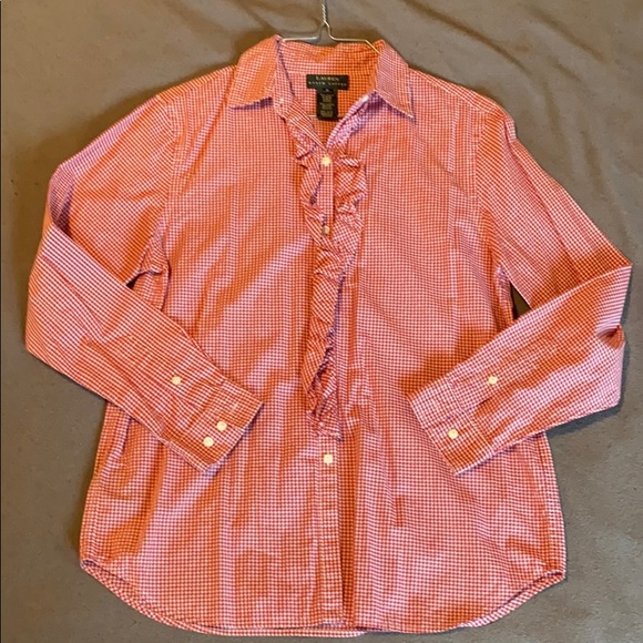 Ralph Lauren Tops - Lauren Ralph Lauren size medium red/white check